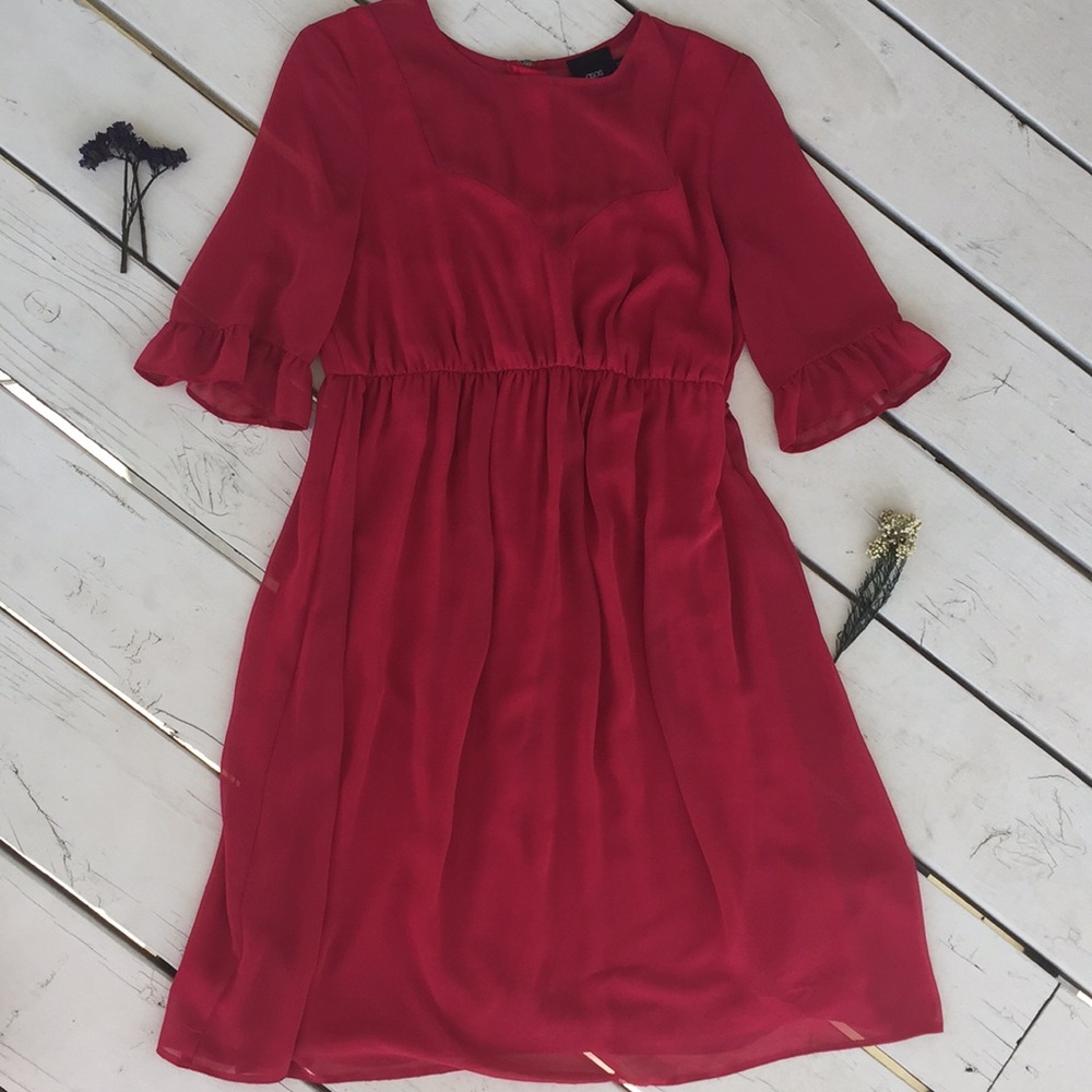ASOS formal Maternity Dress Red, hollow neck🤰🏻